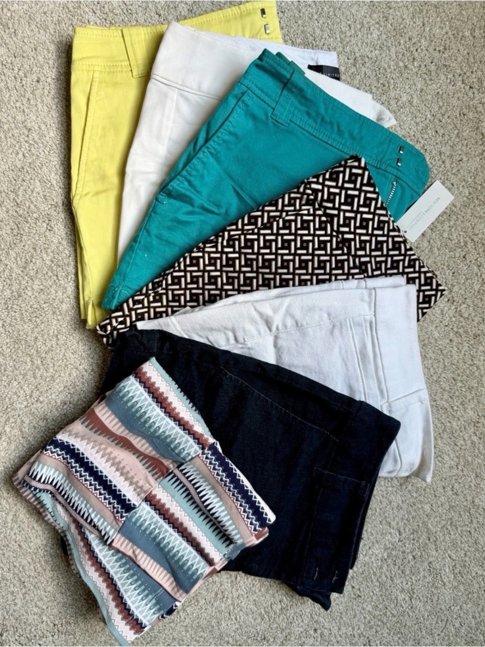 Lot of 7 - Women’s Summer Shorts/Skirt Assortment - NY&Co/The Limited, Sizes 2-4